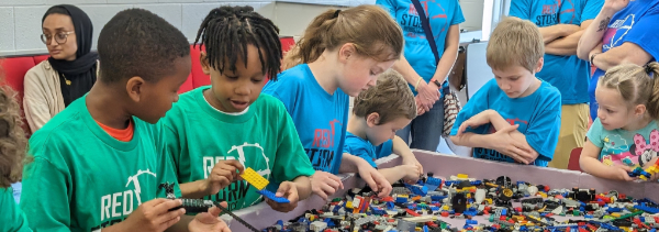 FLL Explore students working together