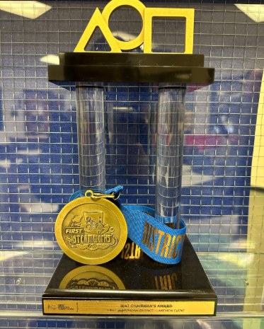 FRC Team 3875 trophy and award collage